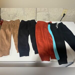 H&M Kids' Joggers in Black, Brown, and Red